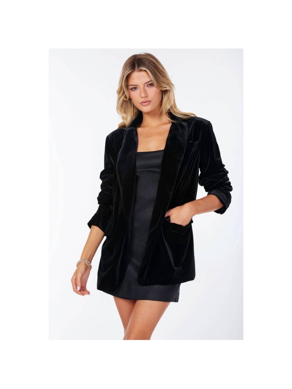 Bishop + Young Black Velvet Blazer